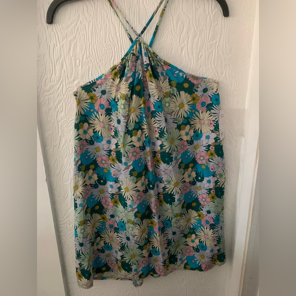 Women’s halter neck style summer swing dress